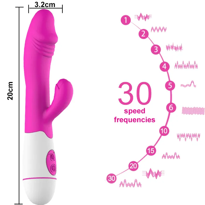 30 Speed G Spot Rabbit Vibrator Dildo Vaginal Clitoral Stimulator Female Sex Toy | BeBuZZed Female Sex Toys