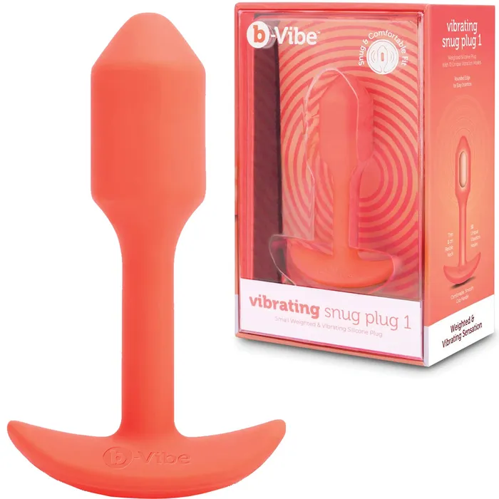 Anal Cotr BVibe Vibrating Snug Plug 1 Orange Anal Vibrator Prostate Massager Sex Toy