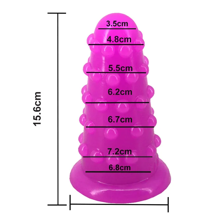Anal | FAAK FAAK-74 Huge Thick Dotted Anal Dildo Plug Purple