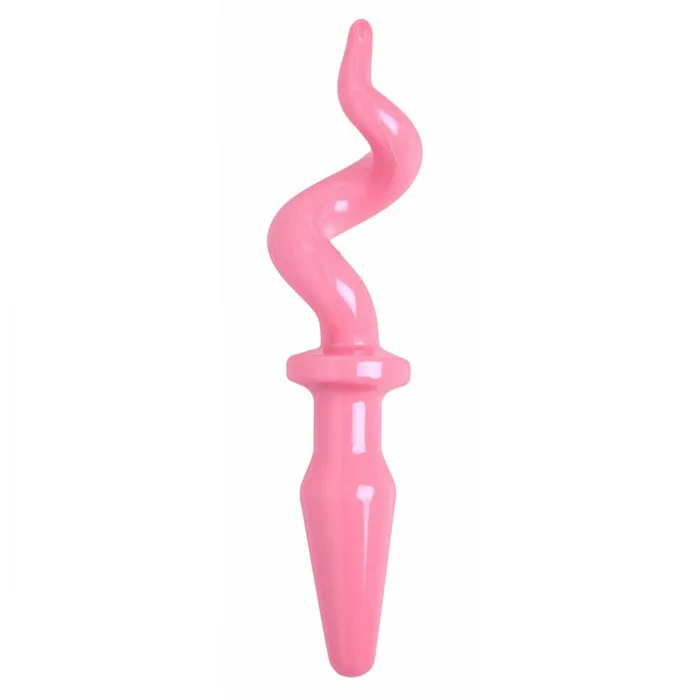 Anal Master Series Pig Tail Pink Butt Plug