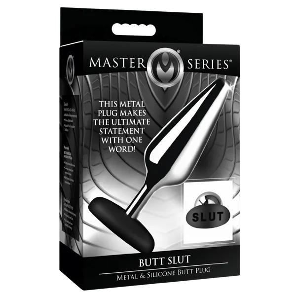 Anal Xr Brands Butt Slut Metal Silicone Butt Plug