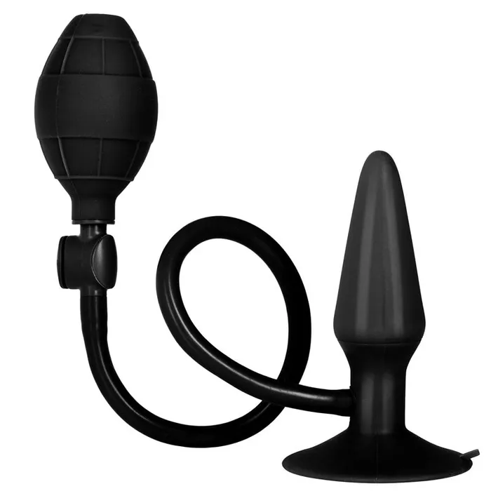 Black Booty Call Pumper Silicone Inflatable Small Anal Plug California Exotic Anal