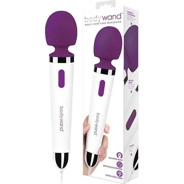 Bodywand Vibrators Bodywand Multi Function Massager WhitePurple Mains Powered Massager Wand