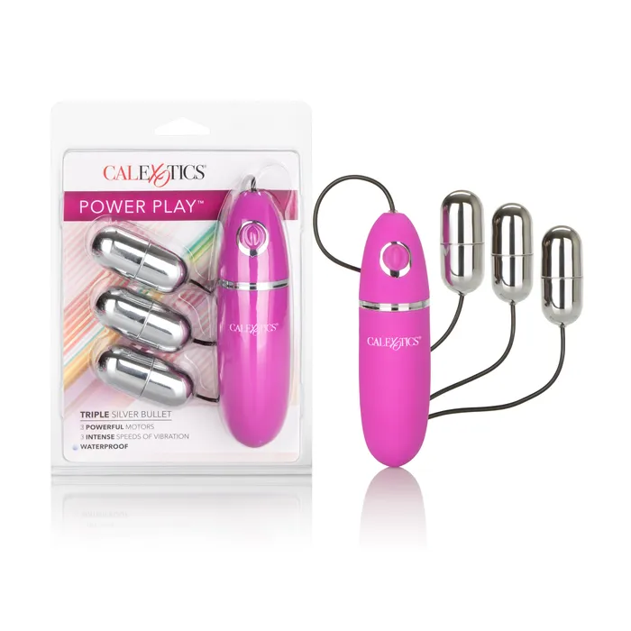 CalExotics Female Sex Toys Power Play Triple Silver Bullet