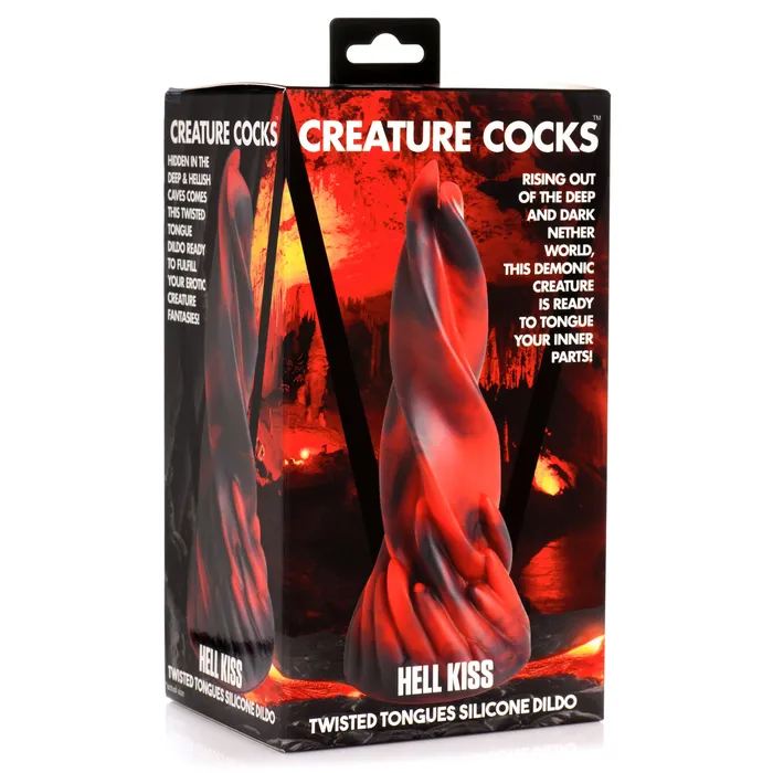Creature Cocks Female Sex Toys | Hell Kiss Twisted Tongues Silicone Dildo