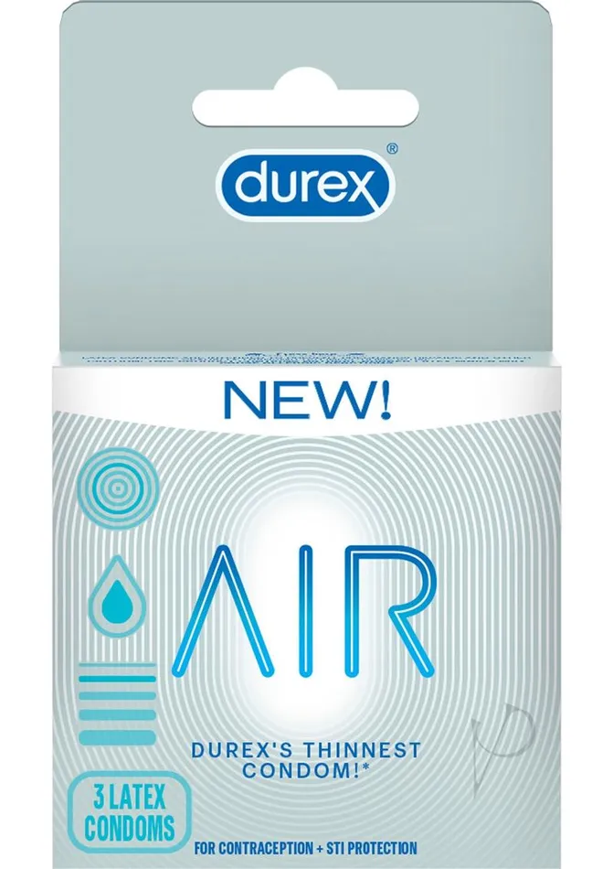 Durex Air Lubricated Extra Thin Latex Condoms 3Pack ECN Male Sex Toys