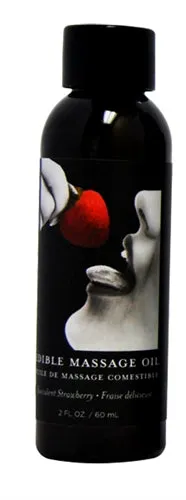 Edible Massage Oil Strawberry 2 Fl Oz Earthly Body Couples