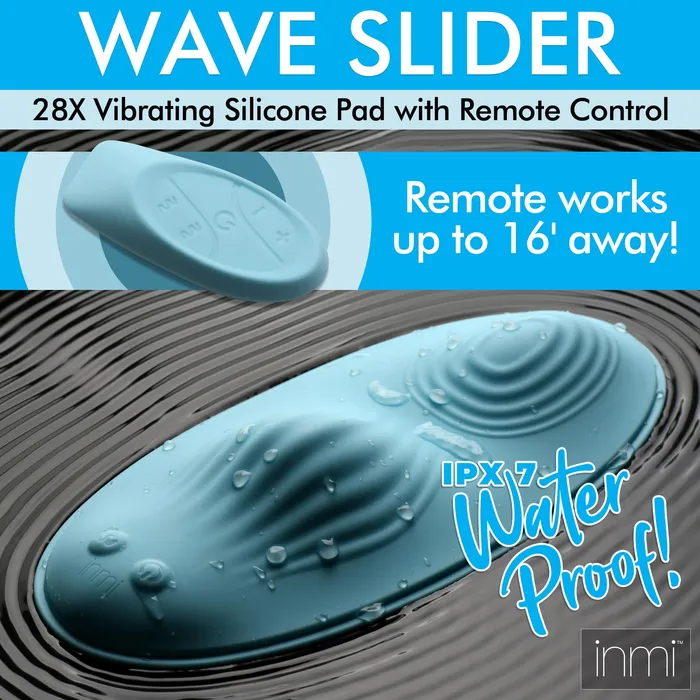 Female Sex Toys | 28X Wave Slider Vibrating Silicone Pad with Remote - Inmi