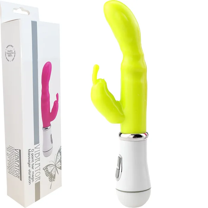 Female Sex Toys BeBuZZed Bebuzzed Eve GSpot Rabbit Vibrator Battery Powered Yellow