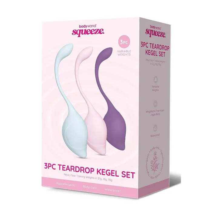 Female Sex Toys Bodywand Bodywand Squeeze 3pc Teardrop Kegel Set