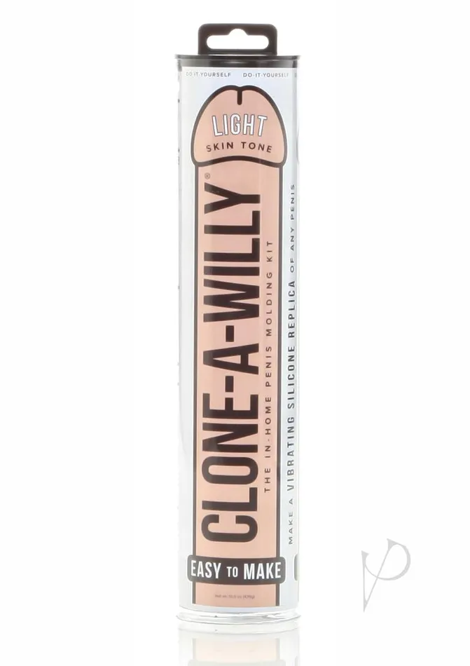 Female Sex Toys ECN CloneAWilly Silicone Dildo Molding Kit with Vibrator Light Skin Tone