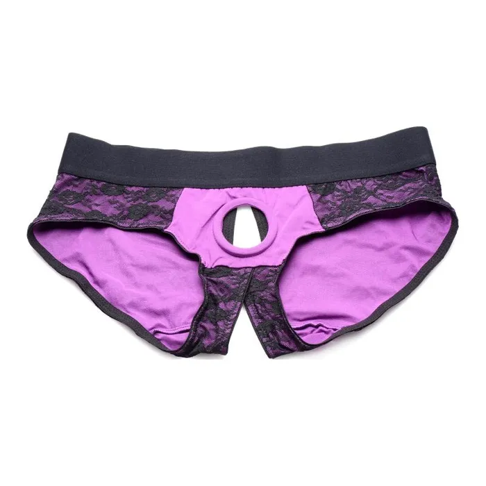 Female Sex Toys Strap U Lace Envy Panty Harness Purple LXL