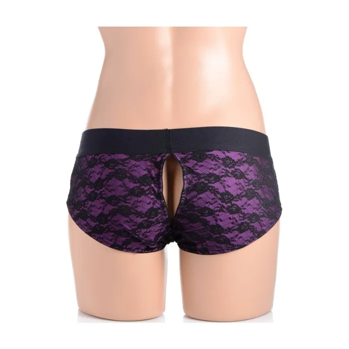 Female Sex Toys | Strap U Lace Envy Panty Harness Purple L/XL
