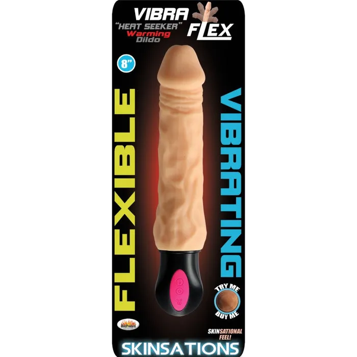 Hott Products Skinsations VibraFlex Heat Seeker Flexible Warming Dildo With 12 Frequencies Female Sex Toys