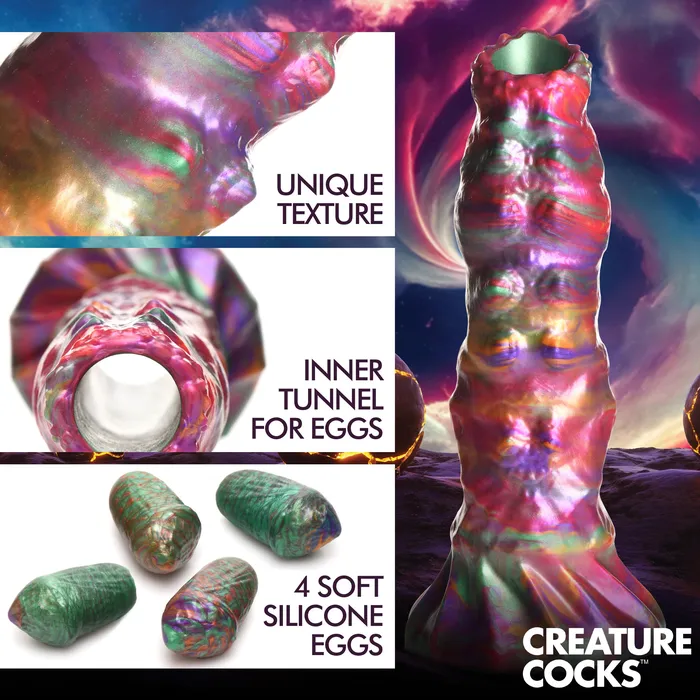 Larva Silicone Ovipositor Dildo with Eggs | Creature Cocks Female Sex Toys
