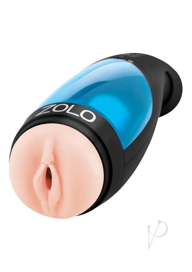Male Sex Toys | ECN ZOLO Thrustbuster Rechargeable Vibrating Masturbator - Pussy - Blue/Black