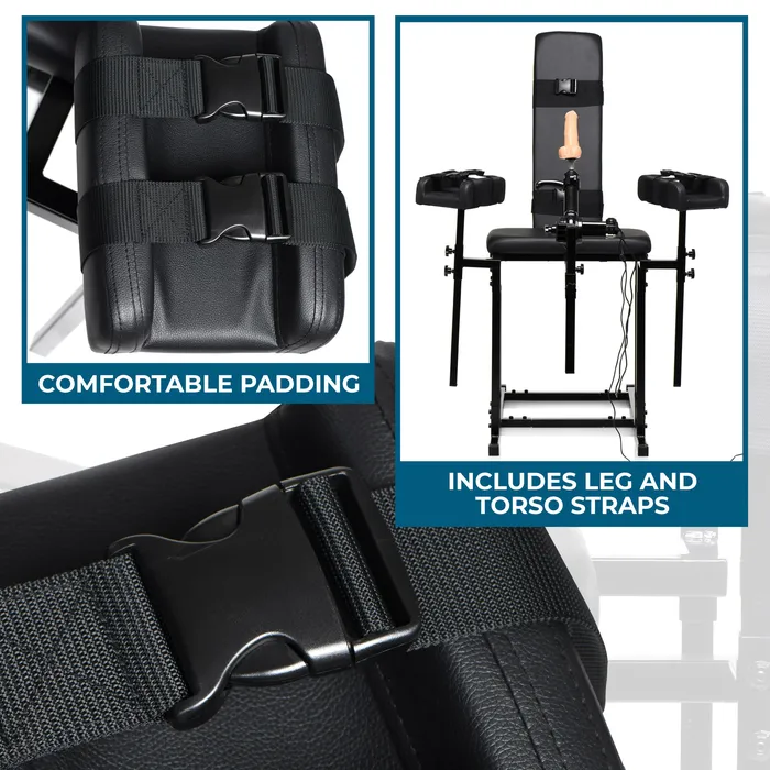 Master Series Female Sex Toys | Ultimate Obedience Chair with Sex Machine