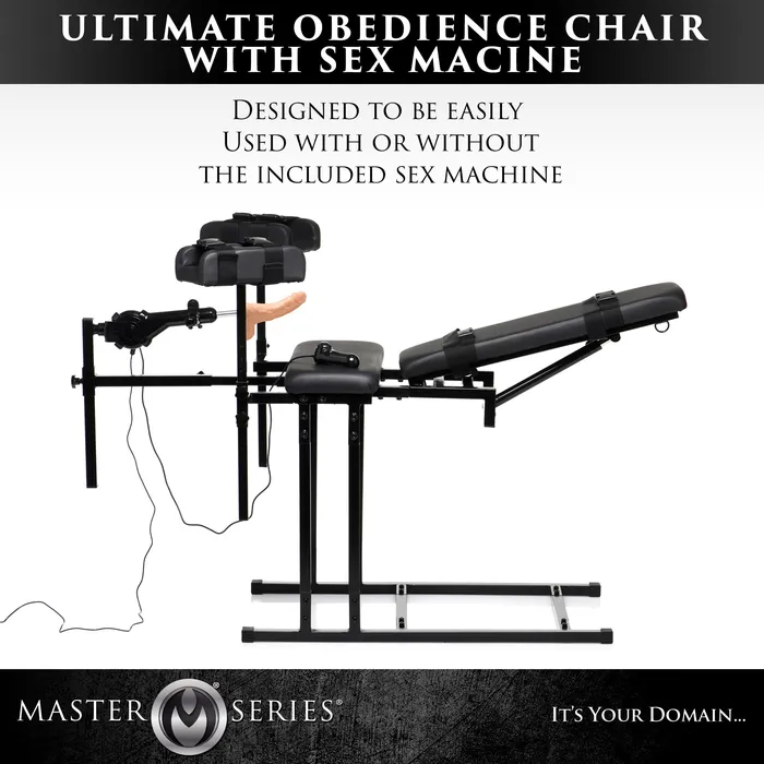 Master Series Female Sex Toys | Ultimate Obedience Chair with Sex Machine