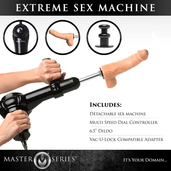 Master Series Female Sex Toys | Ultimate Obedience Chair with Sex Machine