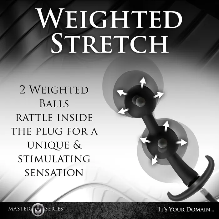 Master Series Male Sex Toys | Ass Rattler Weighted Inflatable Silicone Anal Plug