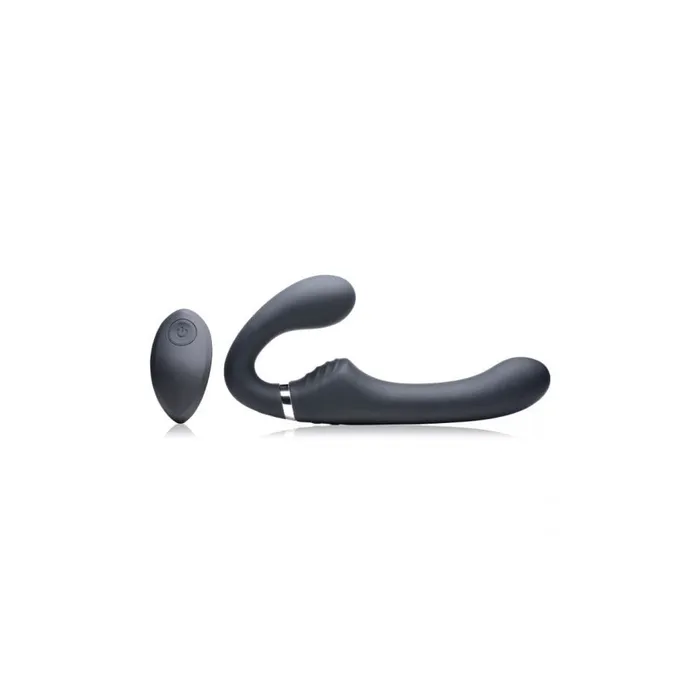 Mighty Rider 10X Strapless Strap-On Black w Remote | Strap U Female Sex Toys