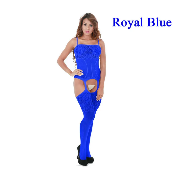 Perfectly Incorrect Blue Fishnet Bodystocking Lingerie with Adjustable Bra Straps Vibrators