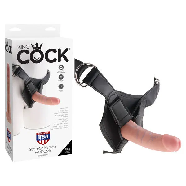 Pipedream Female Sex Toys King Cock StrapOn Harness With 6 Dong