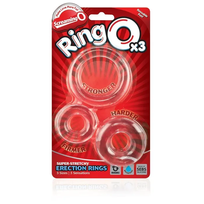 Screaming O RingO x3 Clear Cock Rings | Screaming O Dildos