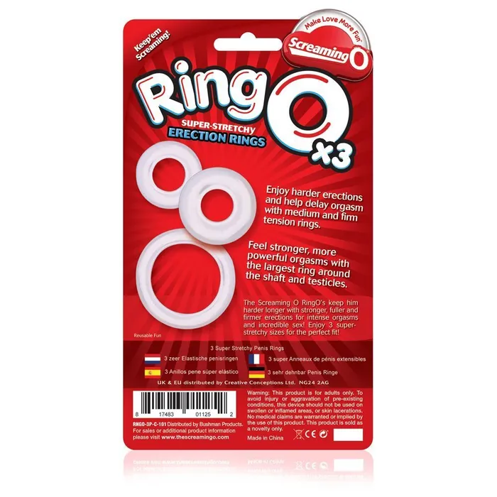 Screaming O RingO x3 Clear Cock Rings | Screaming O Dildos