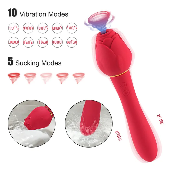 sexense 2 in 1 Rose Vibrator Wand | Vibrators sexense 2 in 1 Rose Vibrator Wand | Vibrators