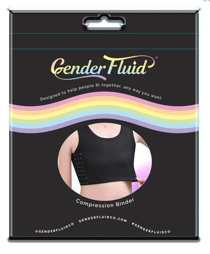 Shibari Anal Gender Fluid Chest Compression Binder Black XL