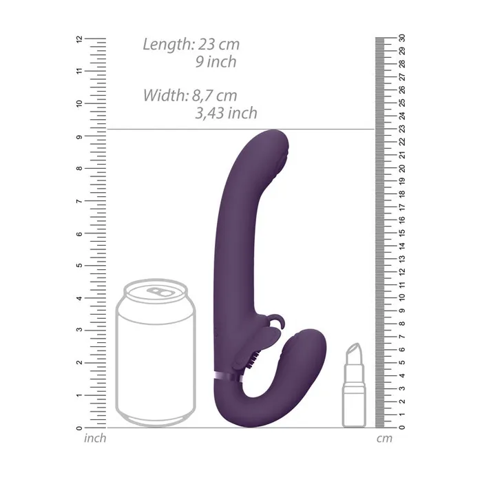 Shots Toys Female Sex Toys | Vive SATU - Purple 23 cm USB Rechargeable Strapless Strap-On Shots Toys Female Sex Toys | Vive SATU - Purple 23 cm USB Rechargeable Strapless Strap-On