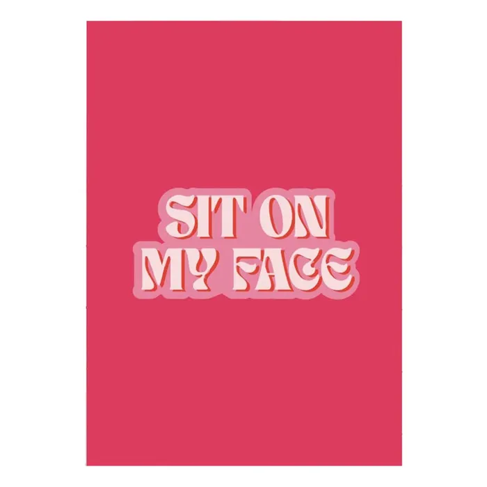 Sit On My Face Card 5pkt Bad On Paper Female Sex Toys