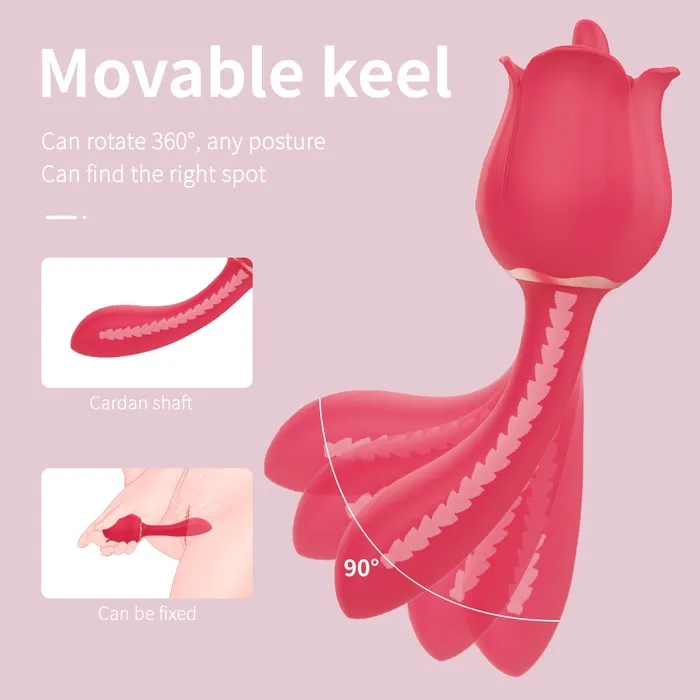 Vibrators | sexense Rose Tongue Clitoral and G-Spot Vibrator For Female Vibrators | sexense Rose Tongue Clitoral and G-Spot Vibrator For Female