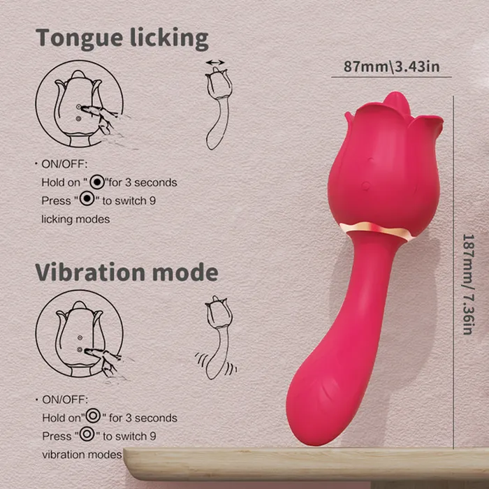 Vibrators | sexense Rose Tongue Clitoral and G-Spot Vibrator For Female Vibrators | sexense Rose Tongue Clitoral and G-Spot Vibrator For Female