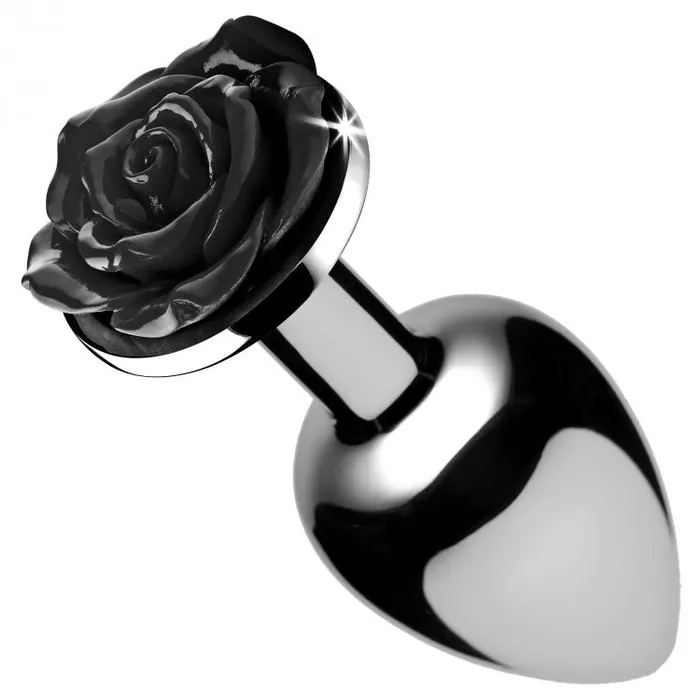 XR Brands Anal Booty Sparks Black Rose Anal Plug Small