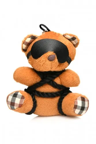 XR Brands Male Sex Toys Master Series Rope Teddy Bear Keychain