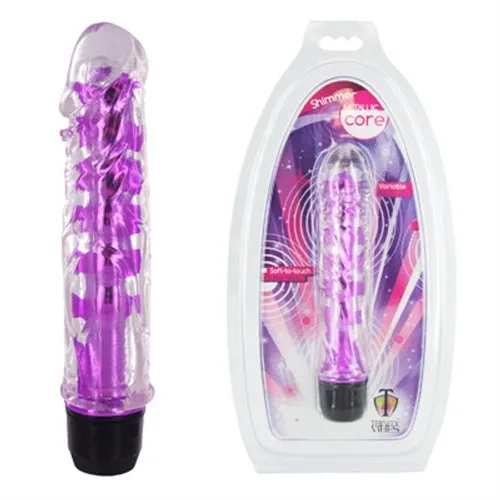 XR Brands Trinity Vibes Vibrators Shimmer Core Metallic Vibe Purple