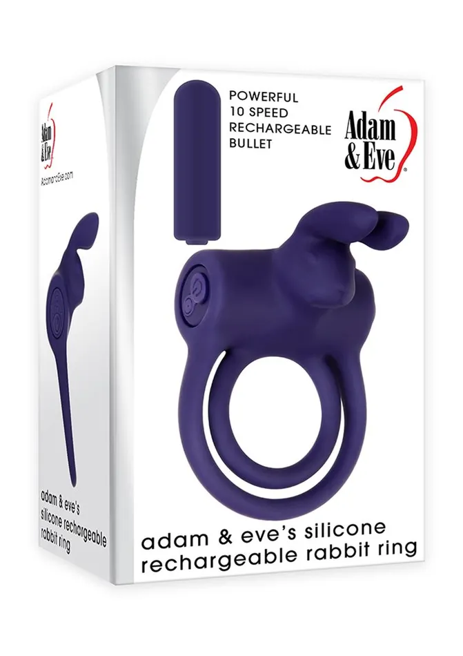 Adam and Eve 's Silicone Rechargeable Rabbit Ring | Adam and Eve Female Sex Toys
