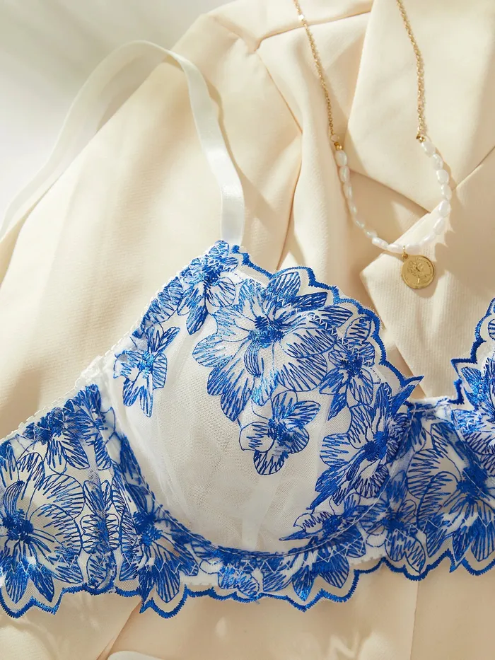 Anal | Pik A Pleasure Pika Sexy Floral Embroidered Lingerie Set