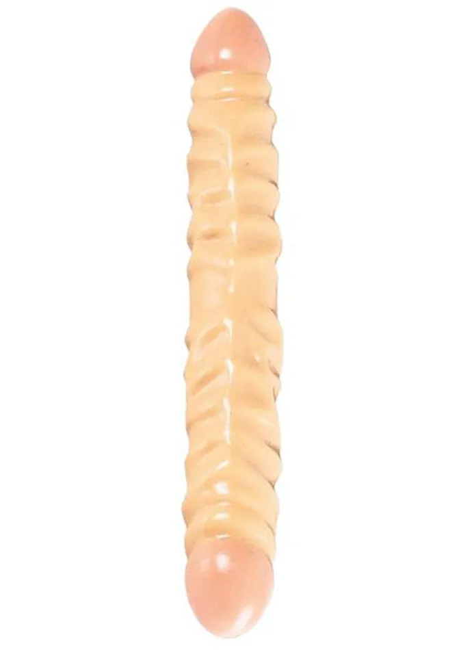 Dildos California Exotic Novelties Llc Ivory Duo 12Veined Dbl Dong
