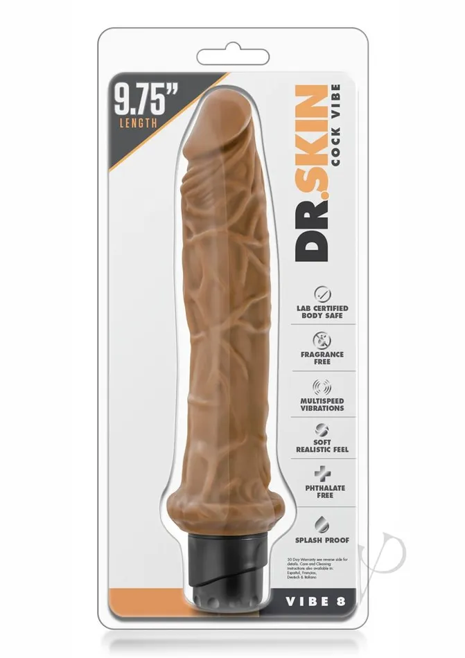 Dr Skin Vibe 8 Mocha 975 Blush Novelties Female Sex Toys