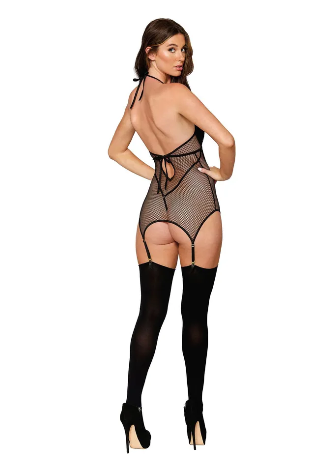 Dreamgirl Anal | Garter Slip Teddy - Size - Black Dreamgirl Anal | Garter Slip Teddy - Size - Black