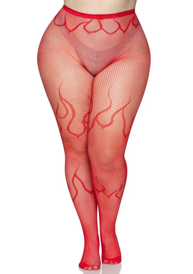 Leg Avenue Vibrators Leg Avenue Flame Net Tights