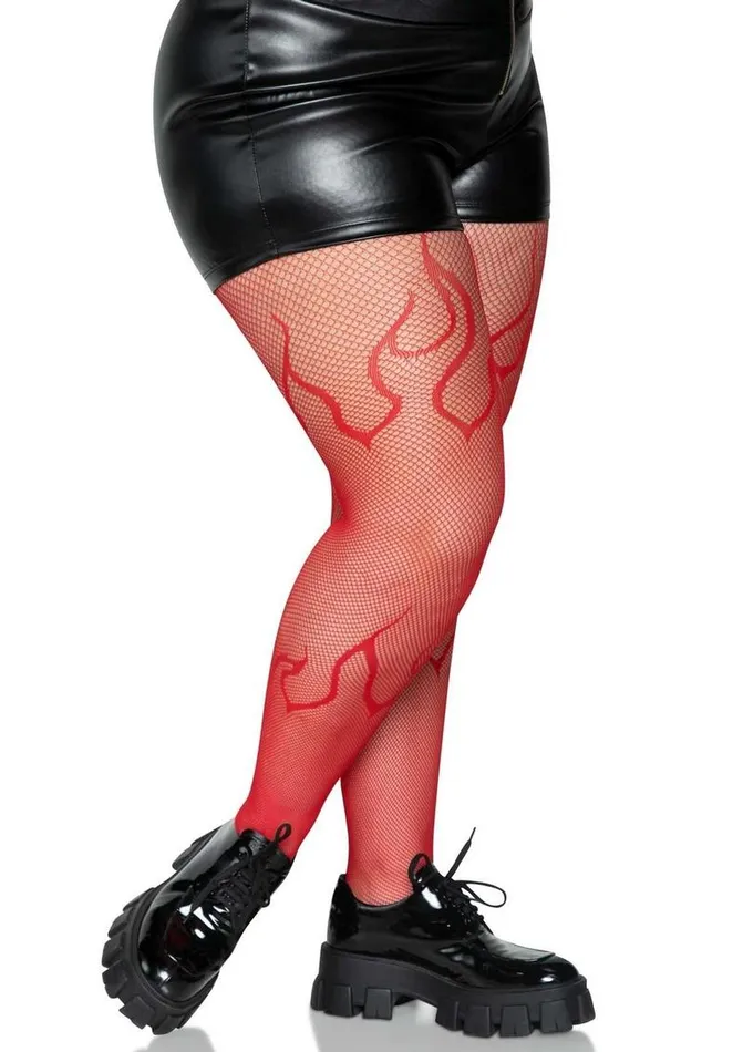 Leg Avenue Vibrators | Leg Avenue Flame Net Tights