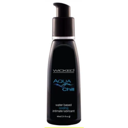 Lubricants Aqua Chill WaterBased Cooling Sensation Lubricant 2 Oz Wicked Sensual Care