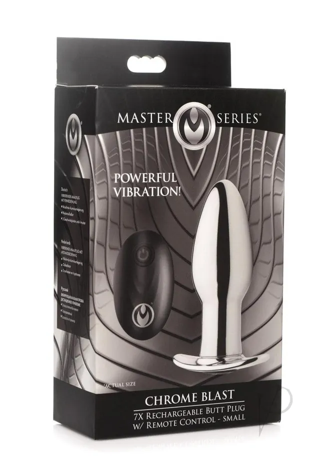 Male Sex Toys | Master Series Master Series Chrome Blast 7x Rechargeable Anal Plug with Remote Control