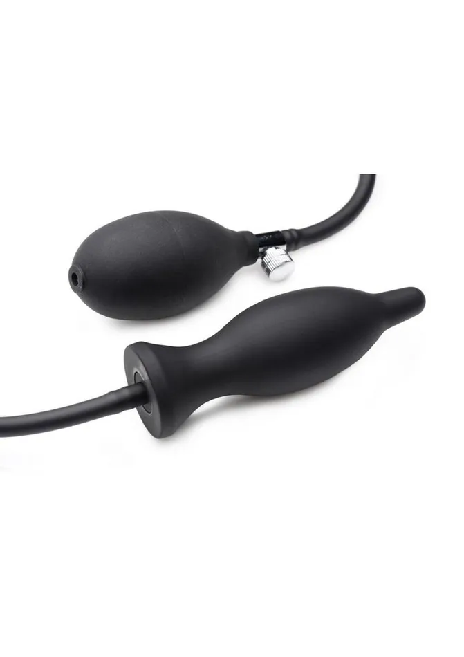 Master Series Male Sex Toys | Master Series Dark Inflator Inflatable Silicone Anal Plug