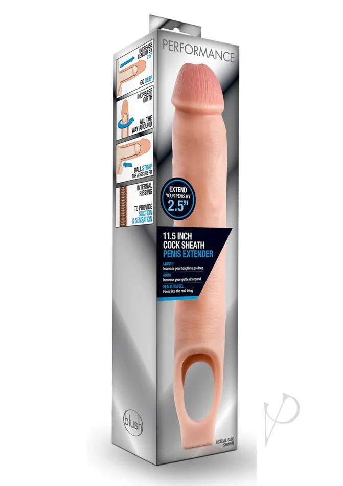 Perform Cock Sheath Penis Ext 115 Blush Novelties Male Sex Toys