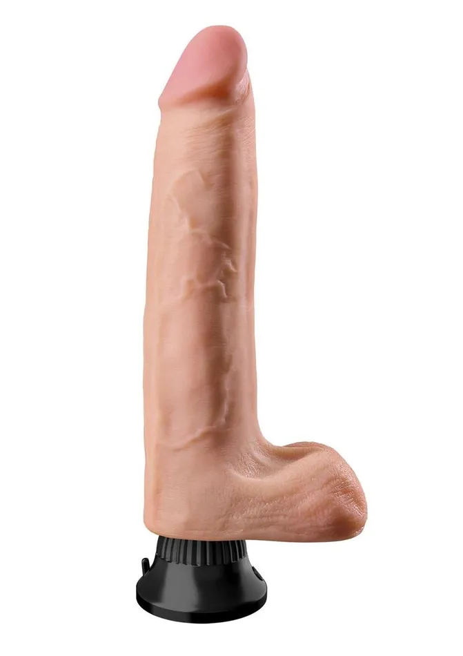 Real Feel Deluxe Real Feel Deluxe No. 10 Wallbanger Vibrating Dildo with Balls | Female Sex Toys
